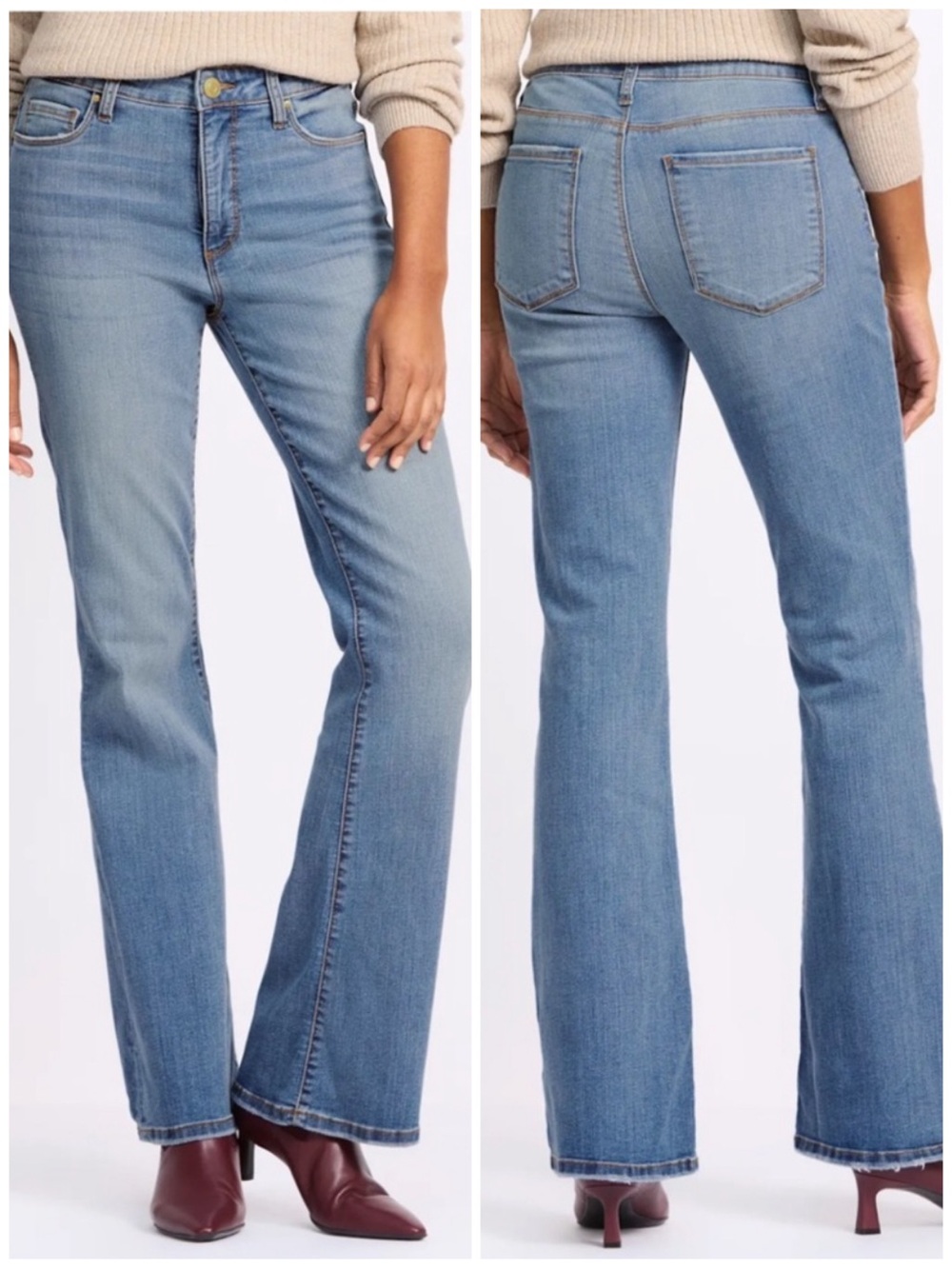 KUT FROM THE KLOTH Ana High Rise Fab Ab Flare Baby Jean Harmonious W/Me Size 18